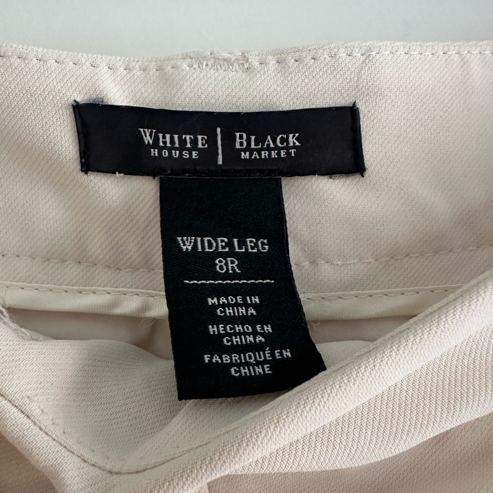 White House Black Market Wide Leg Trouser Pant 8R - Picture 7 of 14